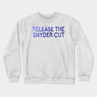 RELEASE THE SNYDER CUT - SHAZAM! BLUE LIGHTNING TEXT Crewneck Sweatshirt